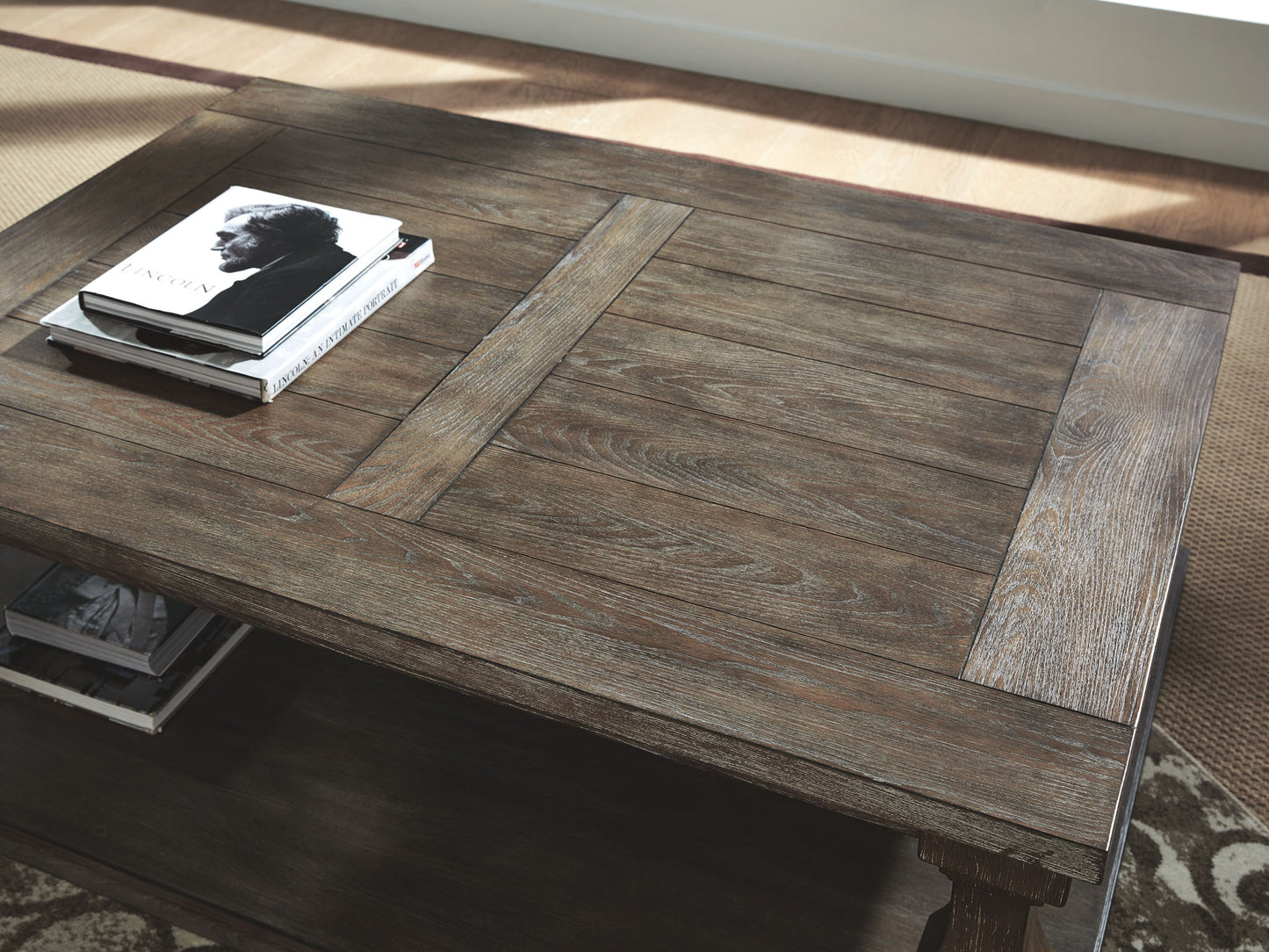 Johnelle - Gray - Rectangular Cocktail Table - Hornell Furniture Outlet