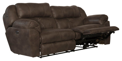 Ferrington - Power Lay Flat Reclining Sofa with Power Adjustable Headrest & Lumbar - Hornell Furniture Outlet