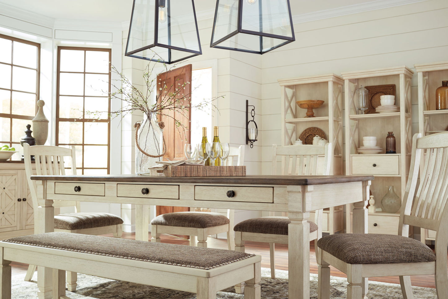 Bolanburg - Rectangular Dining Room Table - Beige - Hornell Furniture Outlet