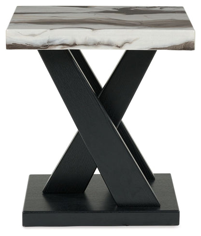 Cendill - Dark Brown / White / Black - Occasional Table Set (Set of 3) - Hornell Furniture Outlet