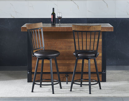 Tyler - Swivel Counter Chair (Set of 2) - Dark Gray - Hornell Furniture Outlet