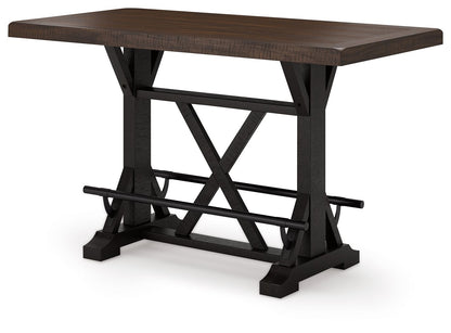 Valebeck - Rect Dining Room Counter Table With Wine Rack - Hornell Furniture Outlet