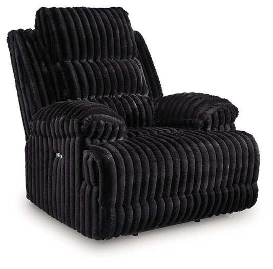 Rhine Falls - Zero Wall Power Recliner - Onyx - Hornell Furniture Outlet