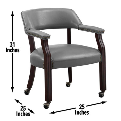 Tournament - Arm Chair With Casters - Hornell Furniture Outlet