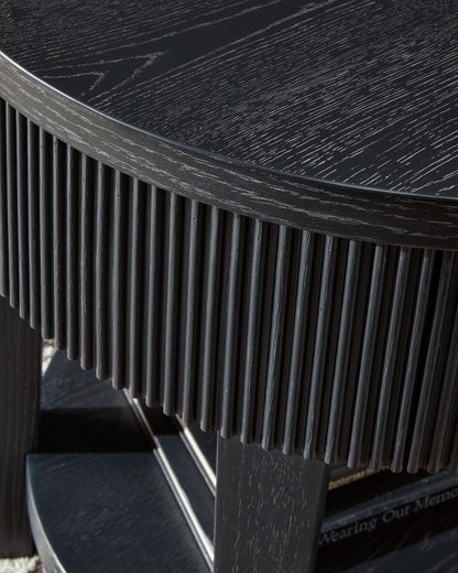 Marstream - Black - Round End Table - Hornell Furniture Outlet