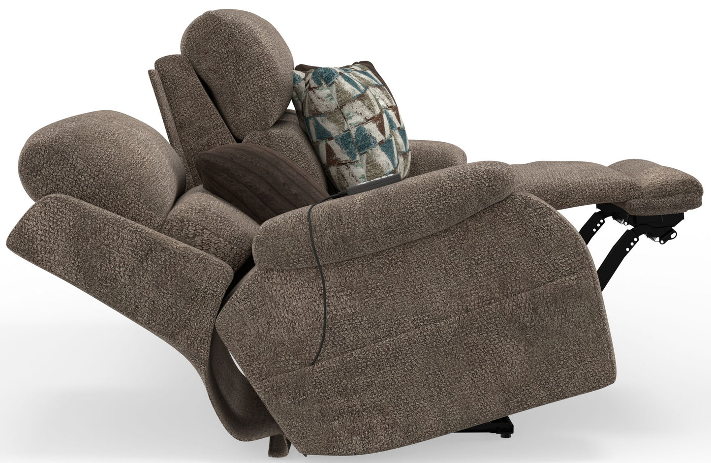 Joya - Zero Gravity Power Reclining Sofa With Power Adjustable Headrest And CR3 Heat/Massage/Lumbar - Mushroom - Hornell Furniture Outlet