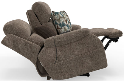 Joya - Zero Gravity Power Reclining Sofa With Power Adjustable Headrest And CR3 Heat/Massage/Lumbar - Mushroom - Hornell Furniture Outlet