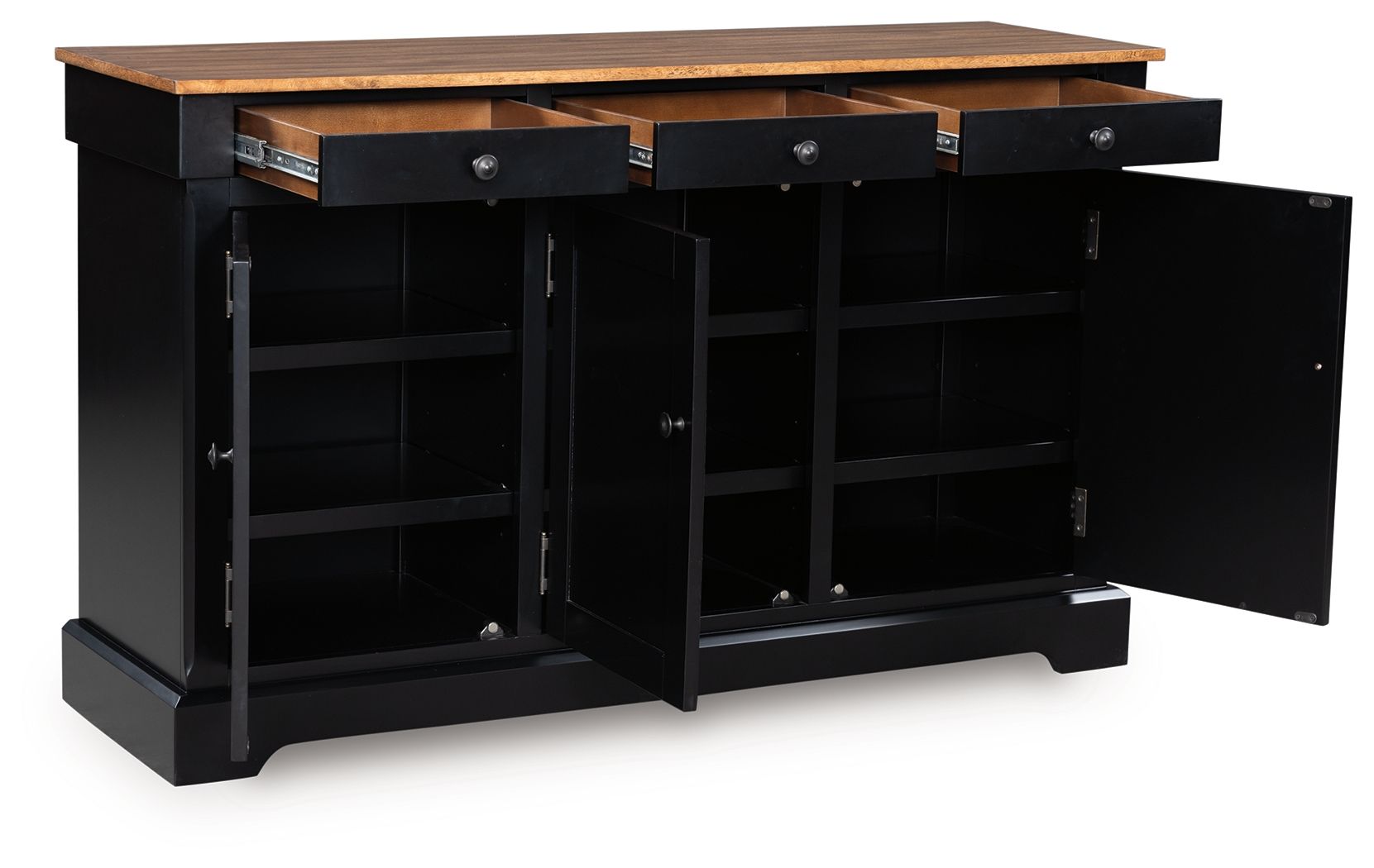 Wildenauer - Brown / Black - Dining Room Buffet - Hornell Furniture Outlet