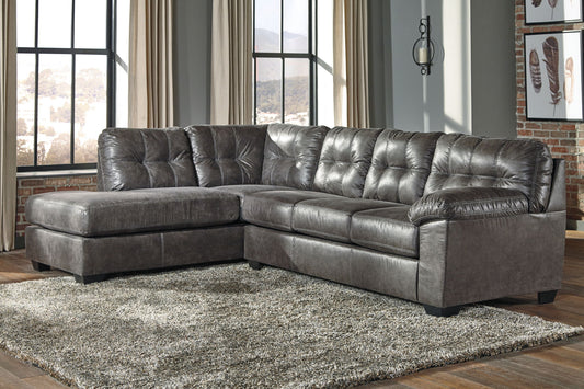 Fallston - Slate - Left Arm Facing Chaise 2 Pc Sectional - Hornell Furniture Outlet