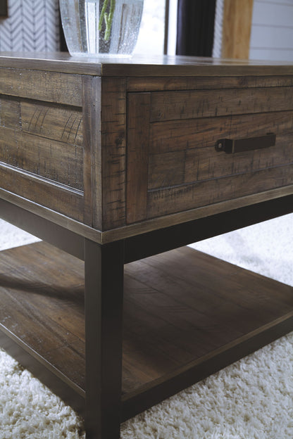 Johurst - Grayish Brown - Rectangular End Table - Hornell Furniture Outlet