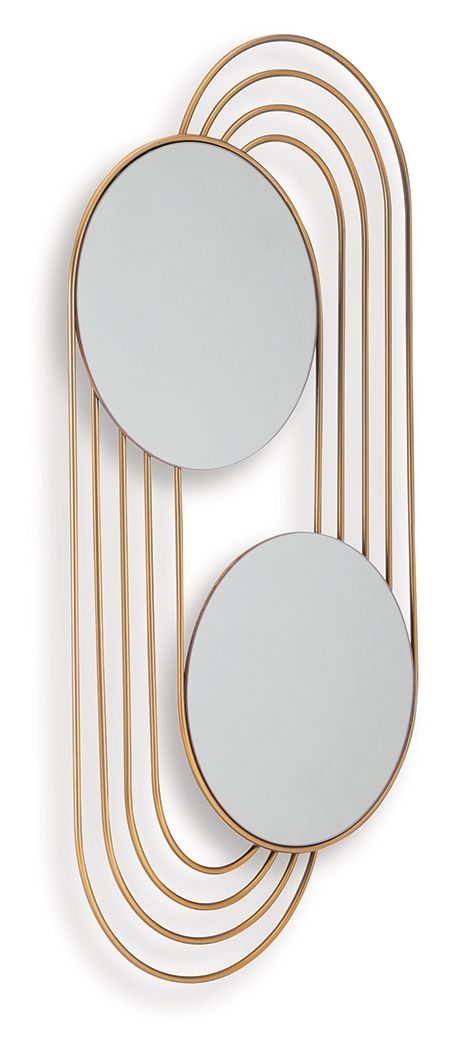 Warrenley - Gold Finish - Accent Mirror - Hornell Furniture Outlet