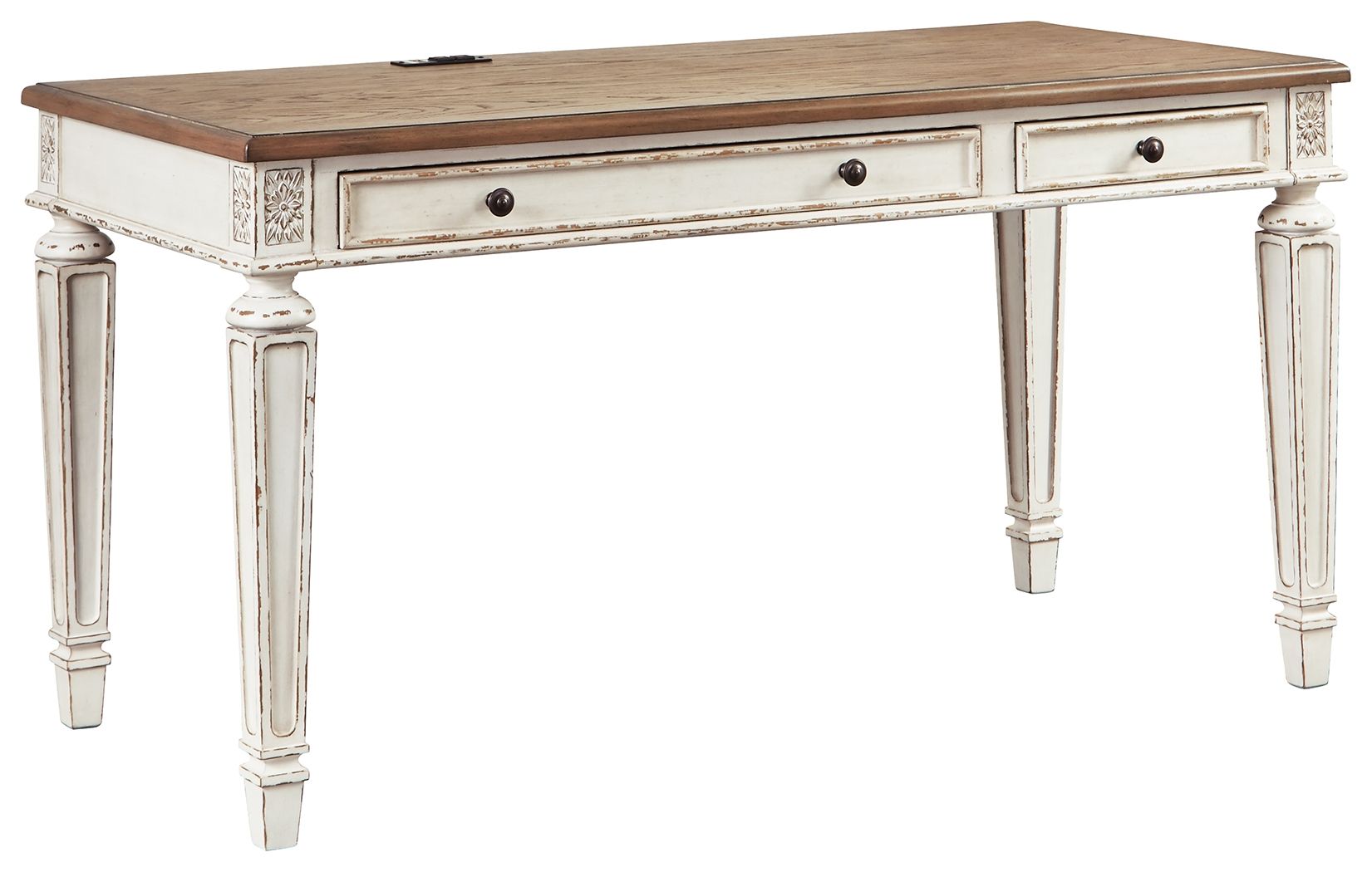 Realyn - Light Brown - Home Office Desk - Hornell Furniture Outlet
