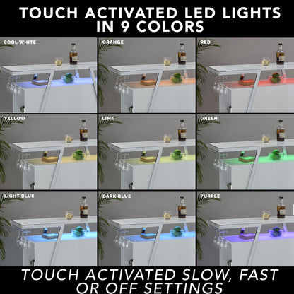 Zena - 3 Piece Bar Set - White - Hornell Furniture Outlet