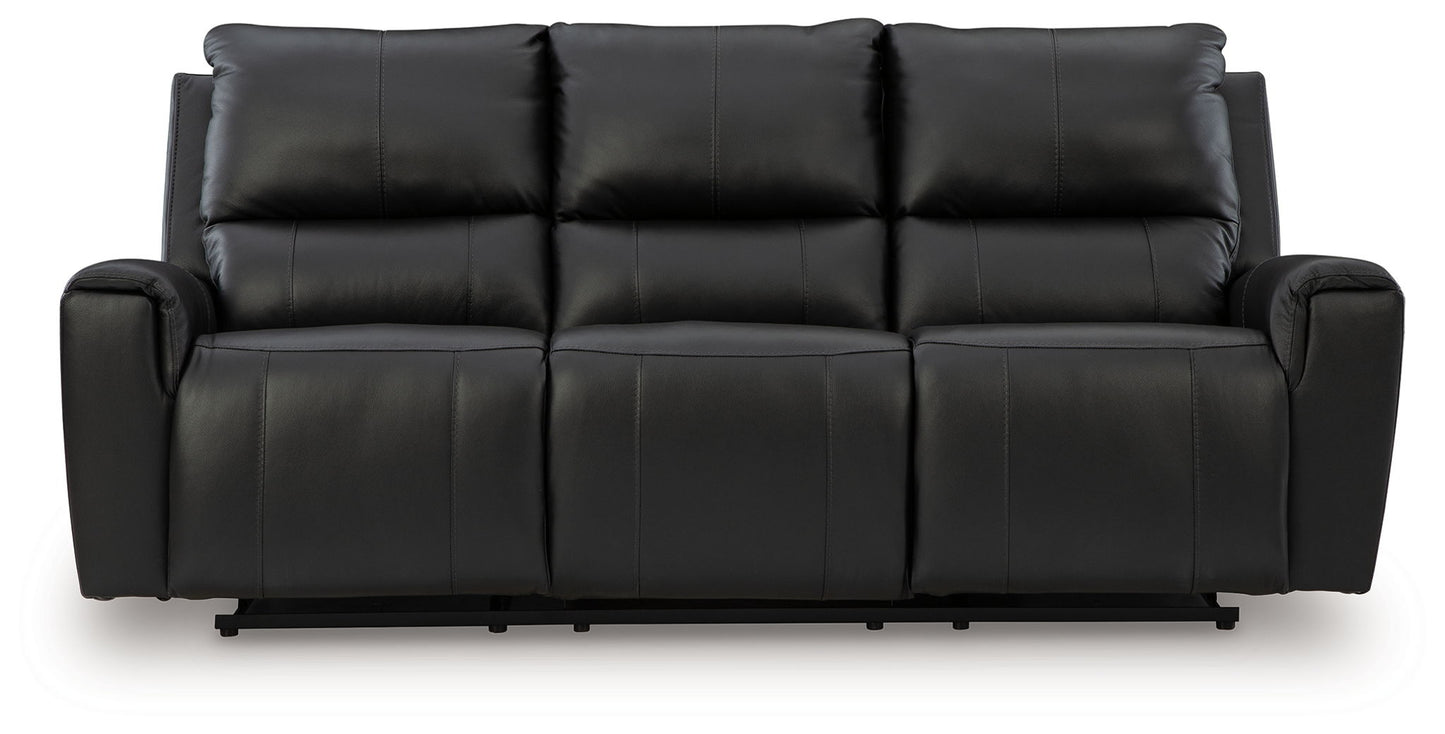 Glossmore - Black - Reclining Sofa - Hornell Furniture Outlet