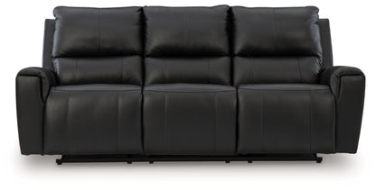 Glossmore - Black - Reclining Sofa - Hornell Furniture Outlet