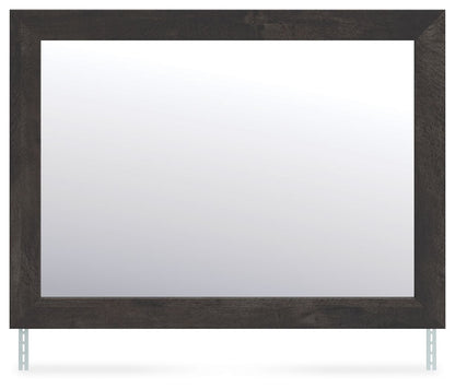 Hollivern - Dark Gray - Bedroom Mirror - Hornell Furniture Outlet