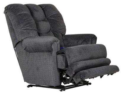 Malone - Power Lay Flat Recliner With Extended Ottoman - Hornell Furniture Outlet