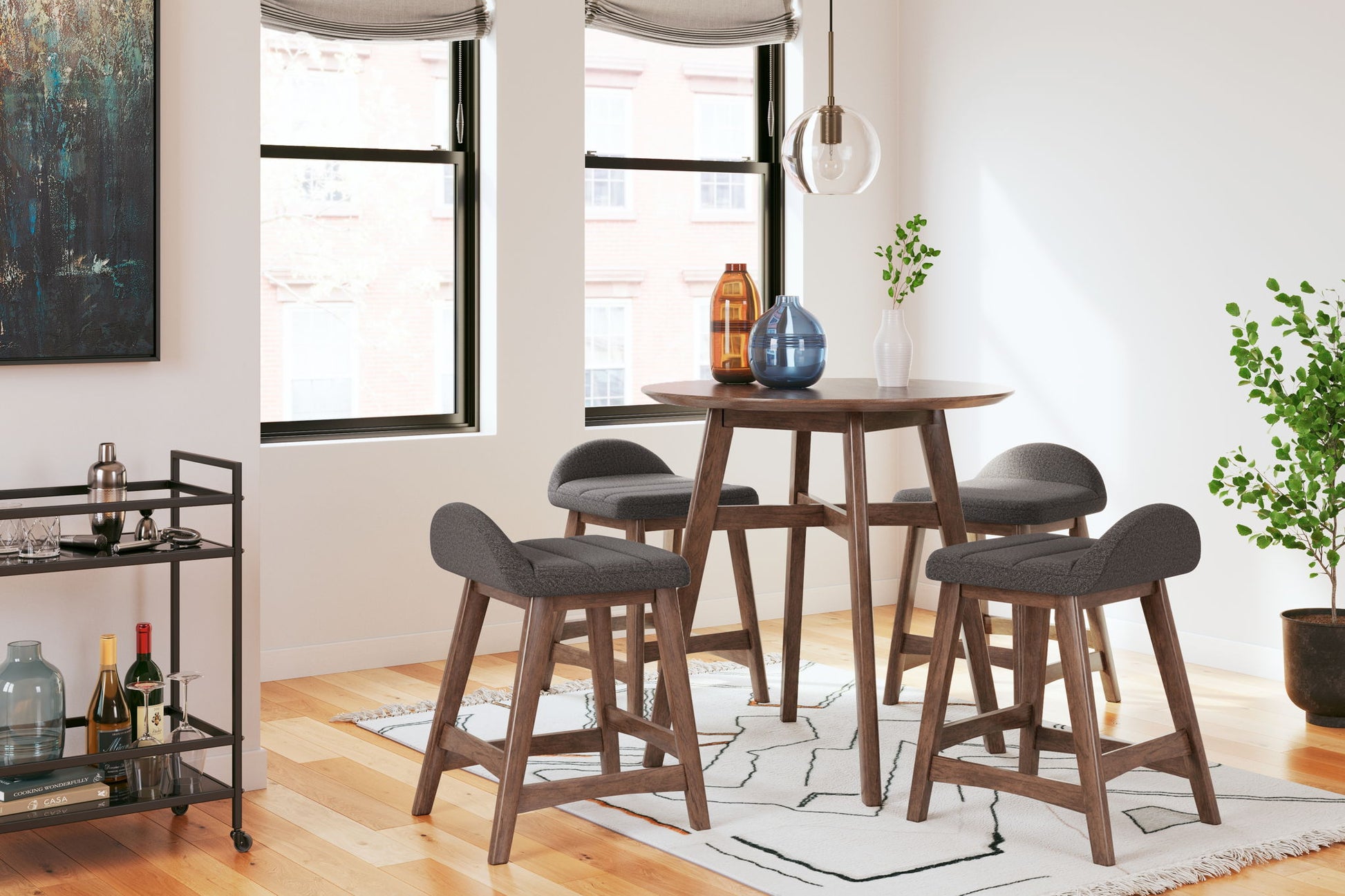 Lyncott - Upholstered Barstool (Set of 2) - Hornell Furniture Outlet