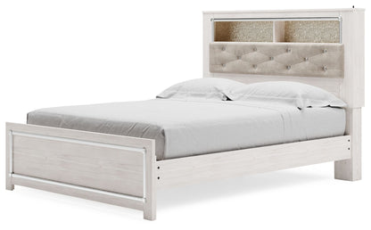 Altyra - White - Queen Panel Bookcase Bed With Roll Slats - Hornell Furniture Outlet