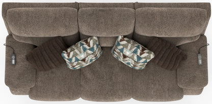 Joya - Zero Gravity Power Reclining Sofa With Power Adjustable Headrest And CR3 Heat/Massage/Lumbar - Mushroom - Hornell Furniture Outlet