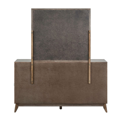 Century Modern - Dresser & Mirror - Light Brown - Hornell Furniture Outlet