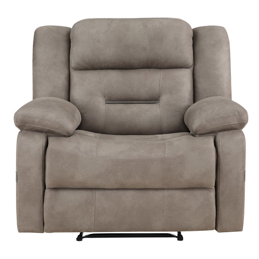Abilene - Manual Reclining Chair - Tan - Hornell Furniture Outlet