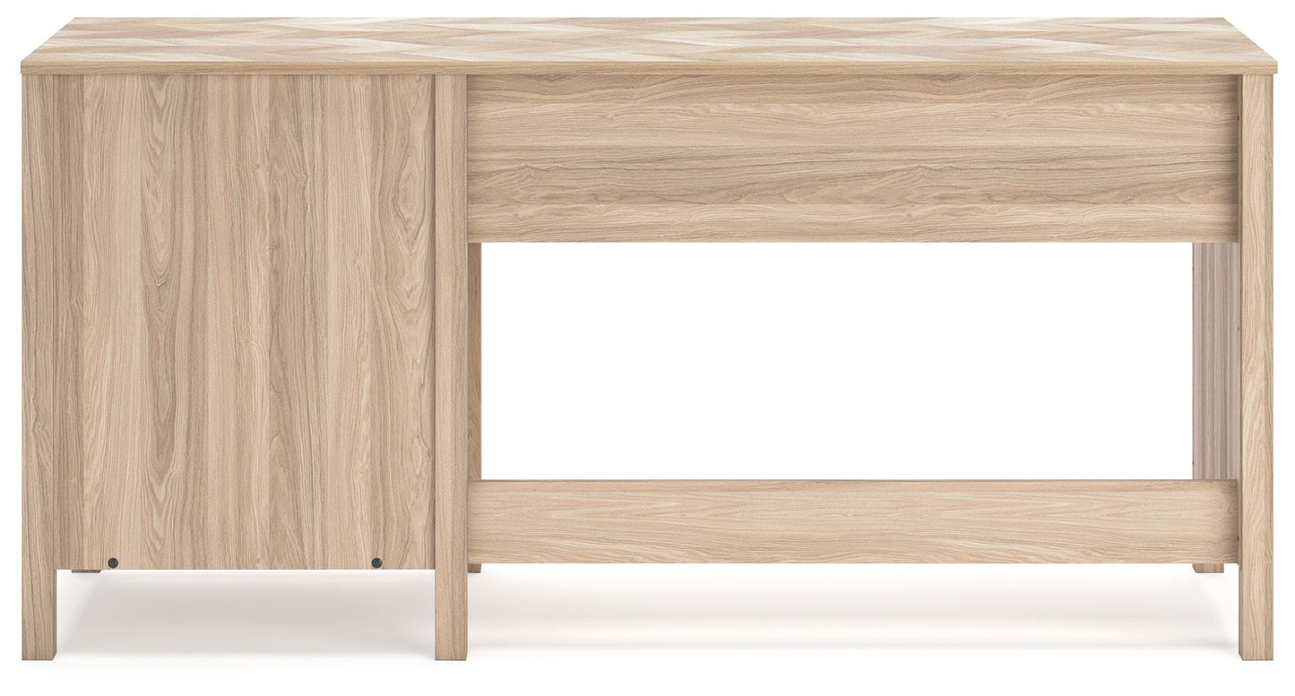 Battelle - Tan - Home Office Desk - Hornell Furniture Outlet