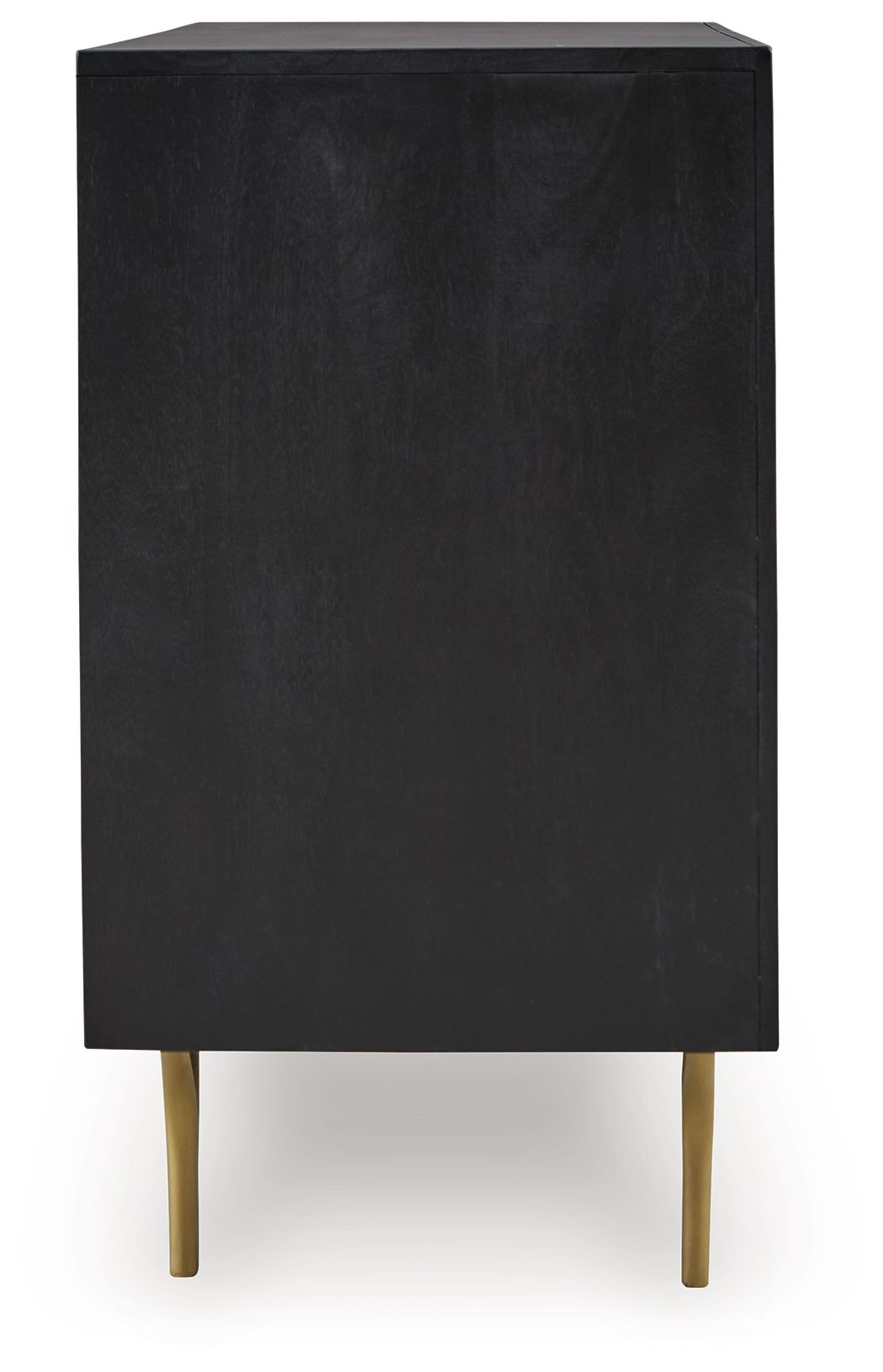 Tayner - Black / Gold Finish - Accent Cabinet - Hornell Furniture Outlet