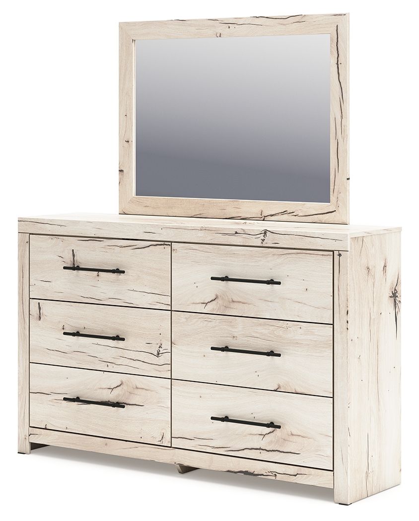 Lawroy - Light Natural - Dresser And Mirror - Hornell Furniture Outlet