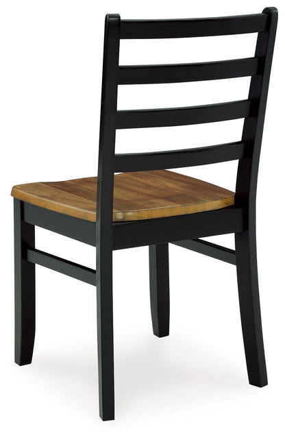Blondon - Brown / Black - Rectangular Drm Table Set (Set of 7) - Hornell Furniture Outlet