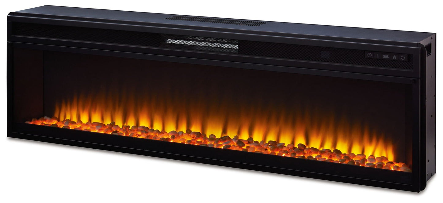 Entertainment Accessories - Black - Wide Fireplace Insert - Hornell Furniture Outlet
