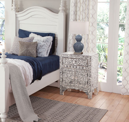 Fowler - Accent Cabinet - Pearl Silver - Hornell Furniture Outlet