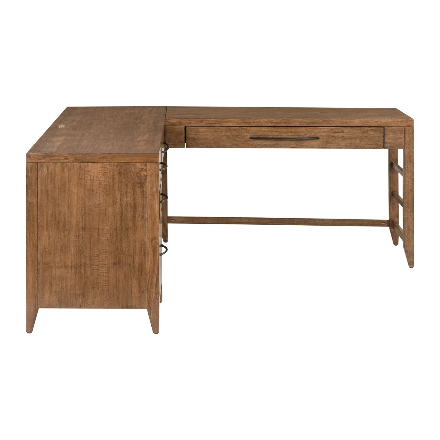 Shaker Lakes - L Shaped Desk Set - Harvest Brown - Hornell Furniture Outlet