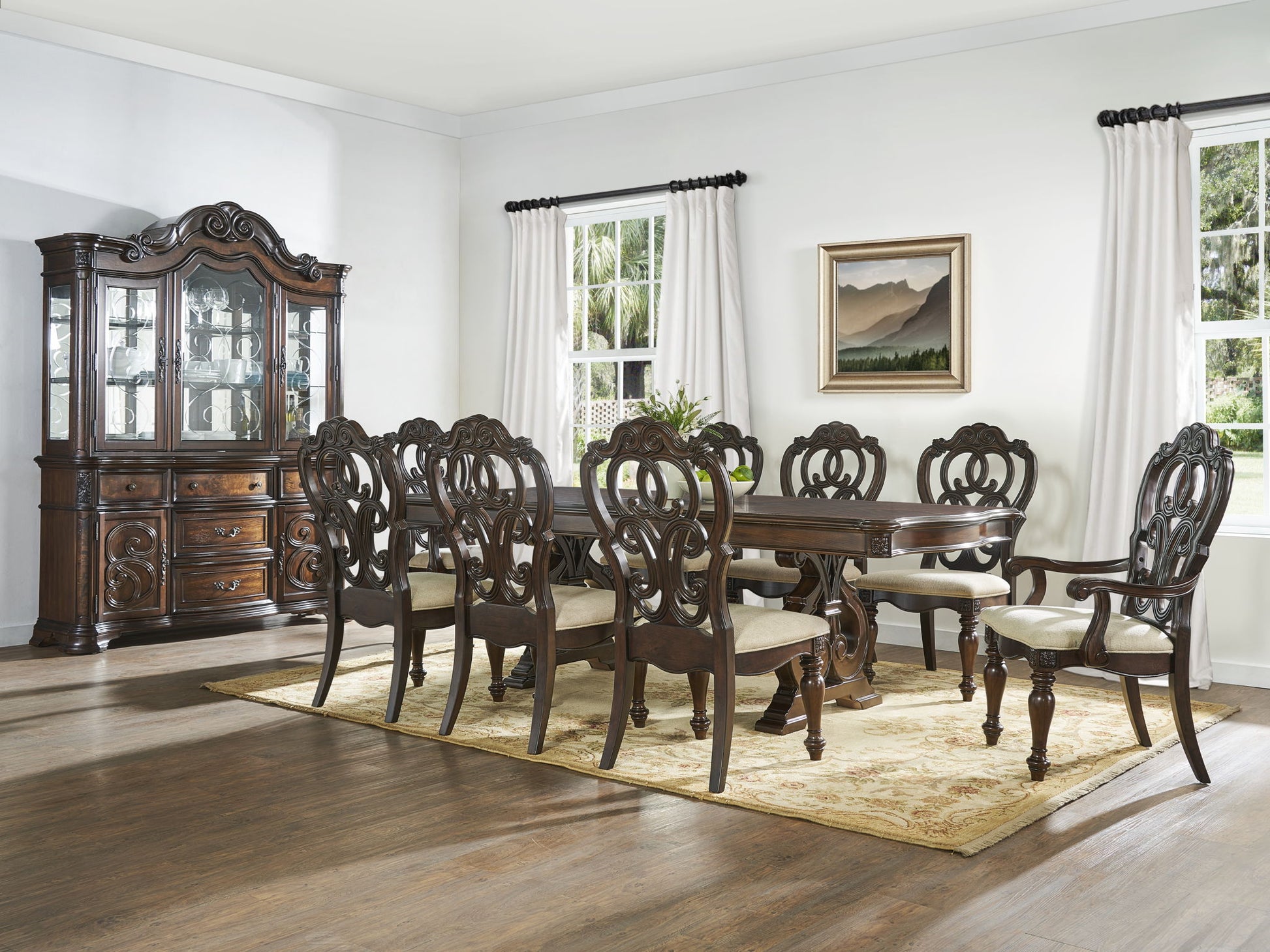 Royale - Buffet And Hutch - Dark Brown - Hornell Furniture Outlet