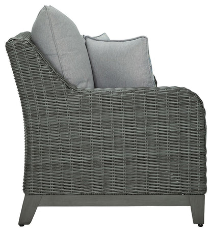 Elite Park - Gray - Loveseat w/Cushion - Hornell Furniture Outlet