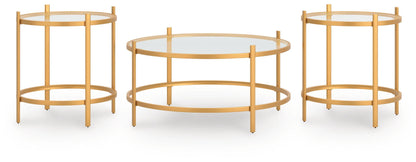 Pearlox - Gold - Occasional Table Set (Set of 3) - Hornell Furniture Outlet
