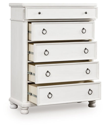 Rowlenstown - Five Drawer Chest - Hornell Furniture Outlet