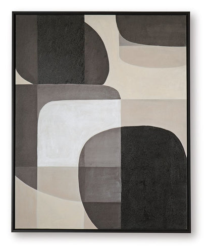 Kesleigh - Black / White - Wall Art - Hornell Furniture Outlet