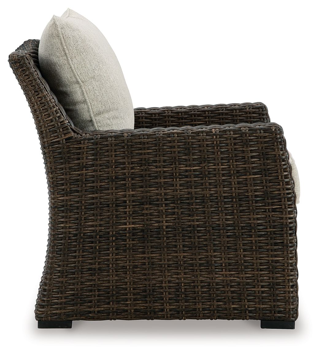 Brook Ranch - Brown - Lounge Chair With Cushion - Hornell Furniture Outlet