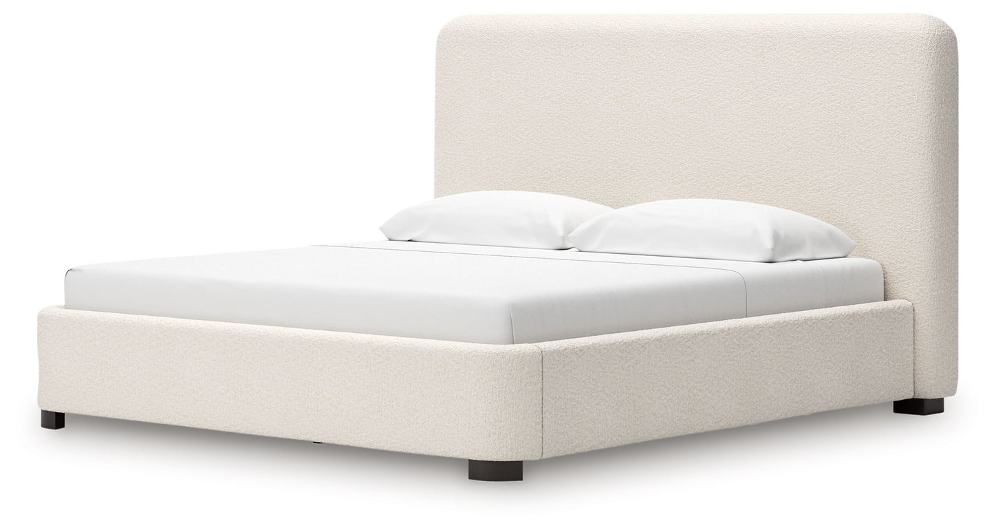 Brintstreet - Beige - King Upholstered Bed - Hornell Furniture Outlet