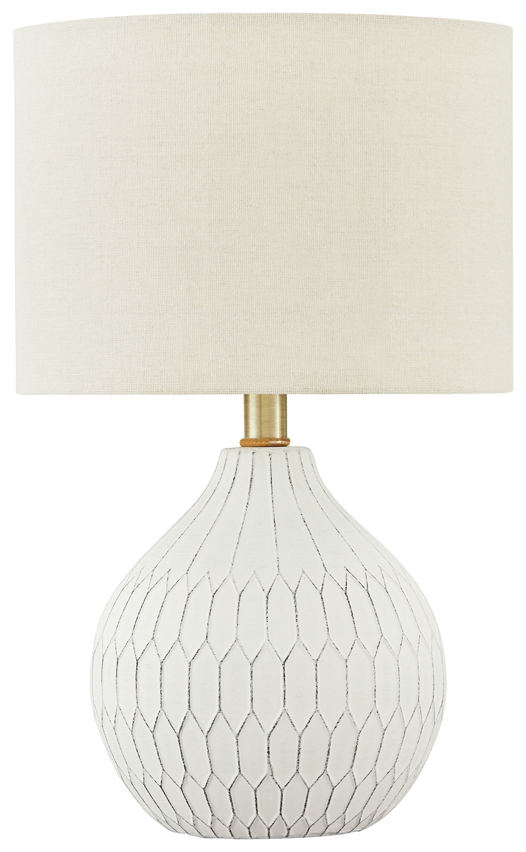 Wardmont - White - Ceramic Table Lamp - Hornell Furniture Outlet