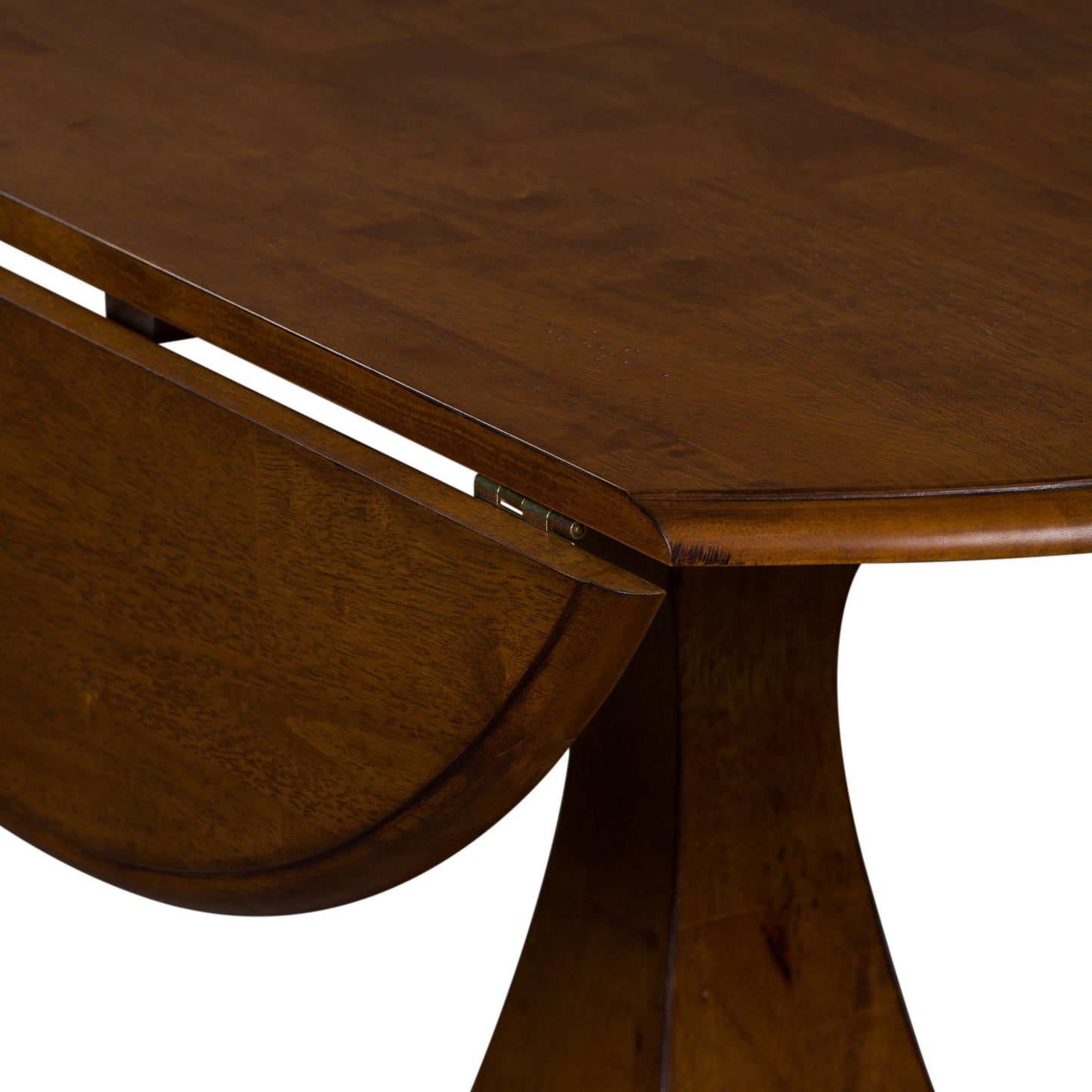 Creations - Round Drop Leaf Table - Dark Brown - Hornell Furniture Outlet