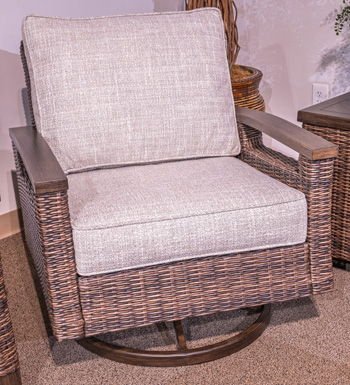 Monterey Point - Dark Brown - Swivel Lounge Chair (Set of 2) - Hornell Furniture Outlet