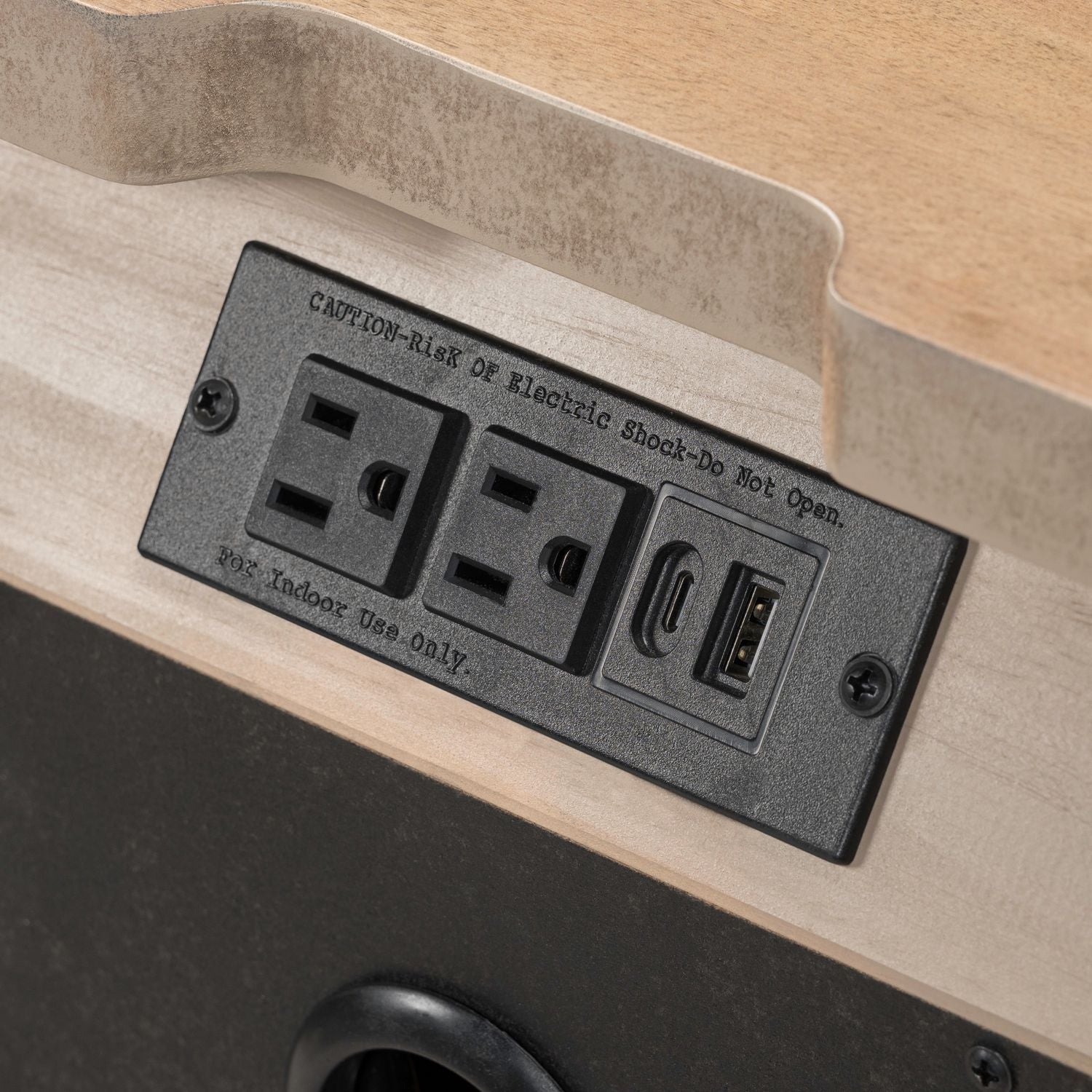 Haven Hills - Nightstand With Charging Station - Camel Beige - Hornell Furniture Outlet