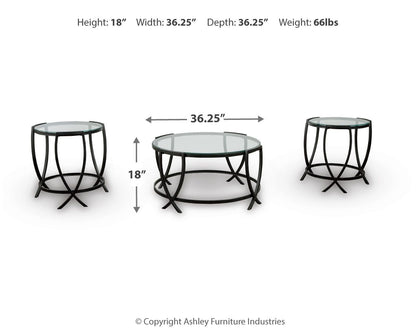Tarrin - Occasional Table Set (Set of 3) - Black - Hornell Furniture Outlet