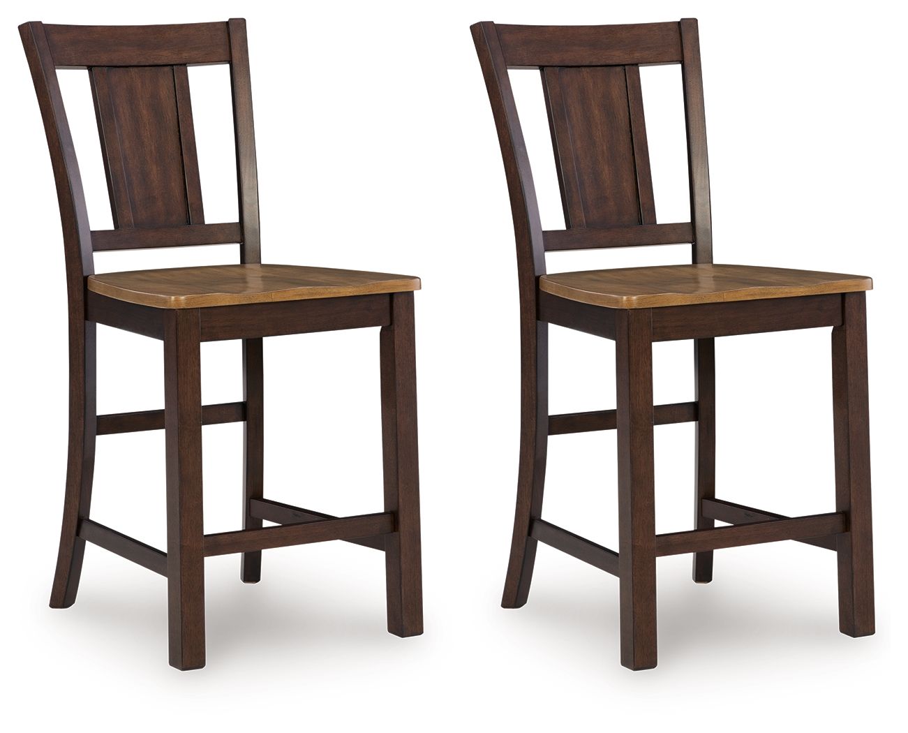 Rylandeen - Barstool (Set of 2) - Light Brown / Dark Brown - Hornell Furniture Outlet