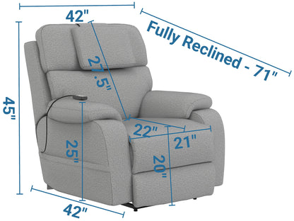 Dreamtime - Power Headrest Power Lay Flat Recliner With CR3 Heat/Massage/Zero Gravity - Hornell Furniture Outlet
