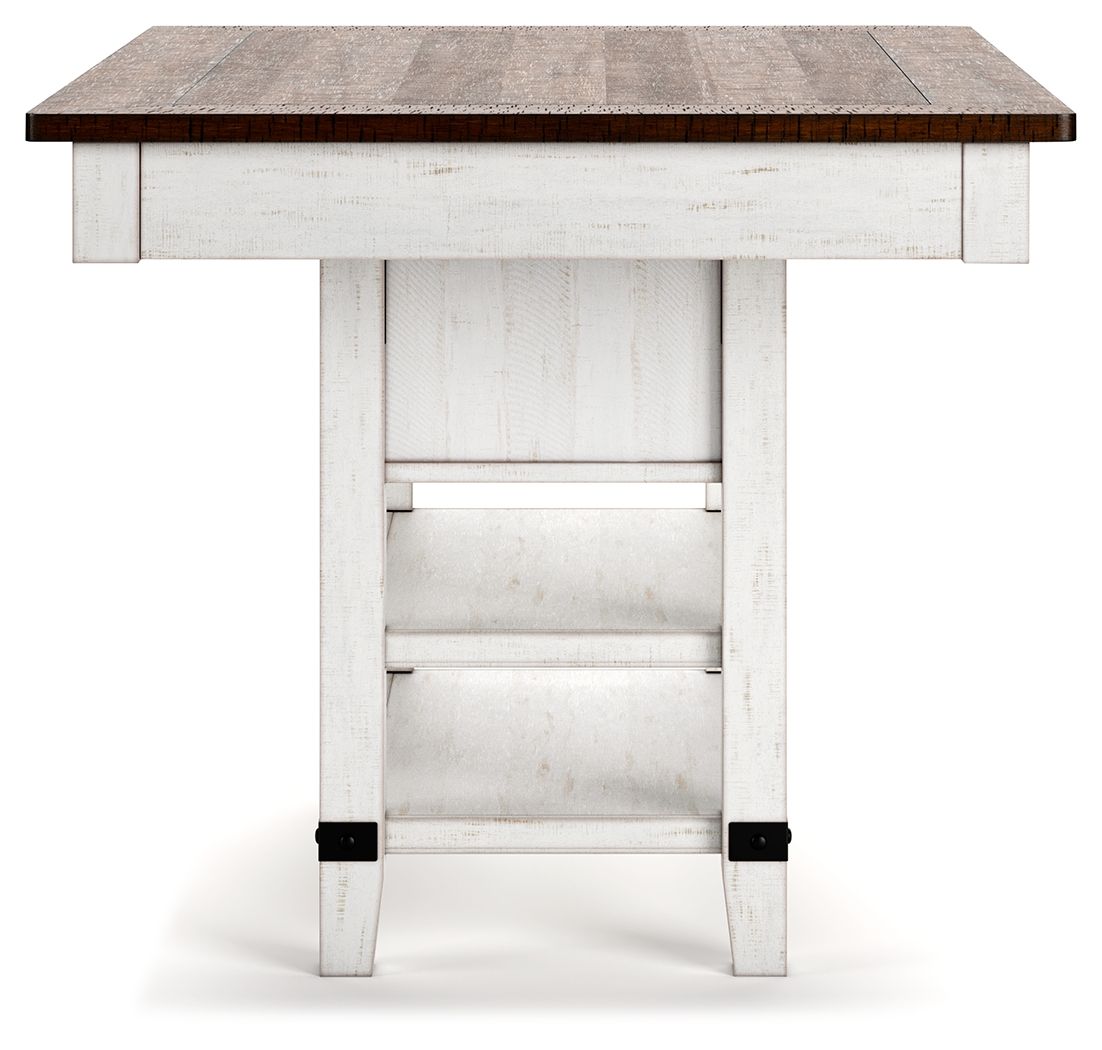 Valebeck - Rect Dining Room Counter Table With Wine Rack - Hornell Furniture Outlet