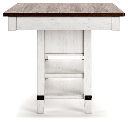 Valebeck - Rect Dining Room Counter Table With Wine Rack - Hornell Furniture Outlet
