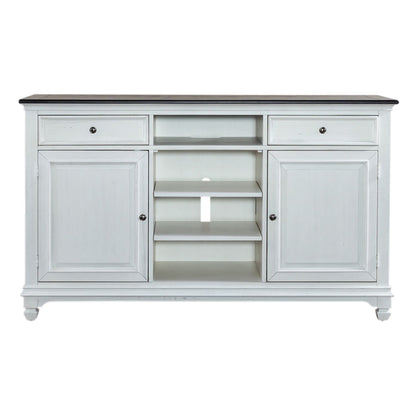 Allyson Park - 68" Highboy TV Console - White - Hornell Furniture Outlet